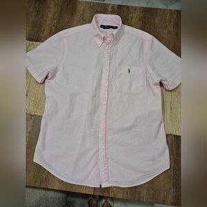 Polo Ralph Lauren Mens 100% Cotton Seersucker SS Shirt
